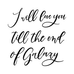 Cute hand drawn lettering modern calligraphy composition.