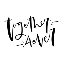 Cute hand drawn lettering modern calligraphy composition.