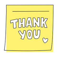 thank you sticky paper