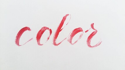 color  lettering