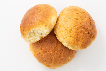 Fresh donut on white background