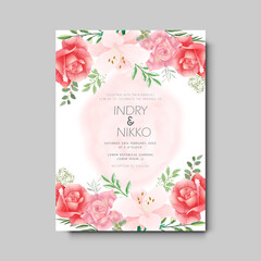 beautiful and elegant wedding invitation cards floral concept