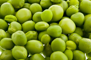 Green Peas Isolated White Background