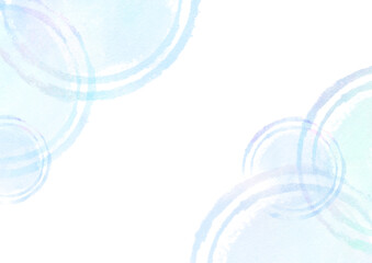 青い水彩の波紋背景素材
白い背景