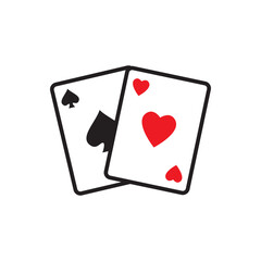 playing card icon vector symbol template