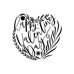 Cute hand drawn lettering modern calligraphy composition.