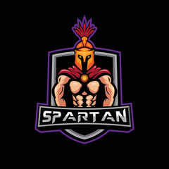 spartan mascot logo esports template