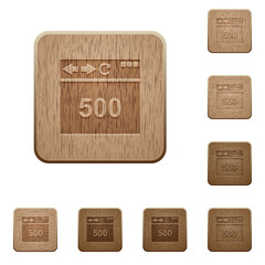 Browser 500 internal server error wooden buttons