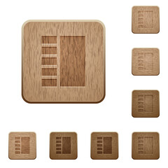 Vertical tabbed layout wooden buttons