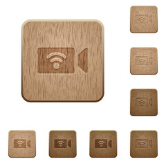 Wireless camera wooden buttons