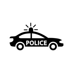 police car icon vector symbol template