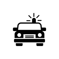 police car icon vector symbol template