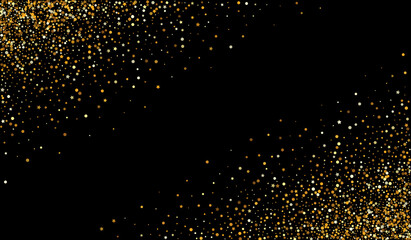 Yellow Sparkle Glamour Black Background. Rich 