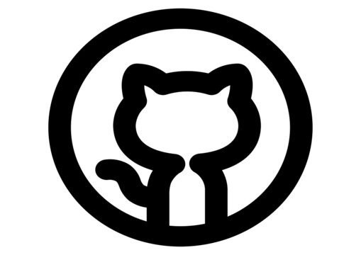 GitHub icon on white background