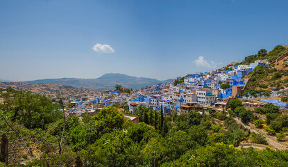 Landscape of the mountains in Chefchaouen 
