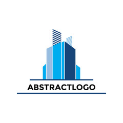 modern blue color real estate logo icon mark vector
