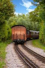 Obraz premium Train de voyageurs à vapeur, Somme, Picardie, Hauts-de-France 