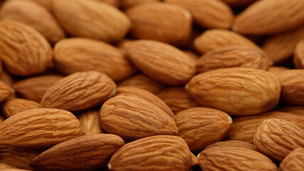 heap nuts almond top view