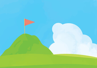 夏山のイラスト