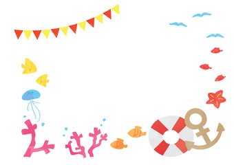 海の生き物フレーム