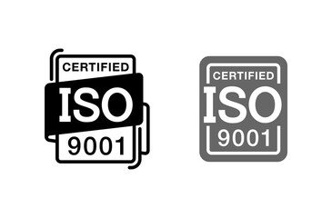 Fototapeta premium ISO 9001 certified stamp or pictogram for standardizated products marking