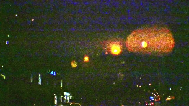 Night city streets hyper lapse. Messed urban walking. Noisy outdoors visuals. Messed urban walking.