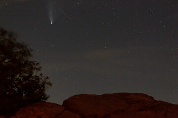 Picture of comet Neowise taken from Feldberg summit in Germany on 23. July 2020