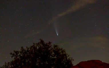 Picture of comet Neowise taken from Feldberg summit in Germany on 23. July 2020