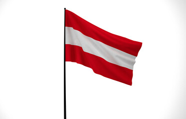 Fototapeta na wymiar Austria, Wavy Austria Flag, Country Flag, 3D Render