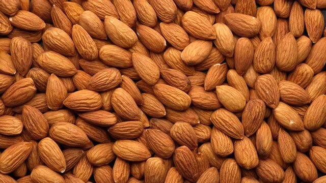 heap nut almond rotating top view