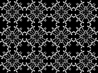 Seamless pattern design with floral background elements, beautiful ornaments, black, white, orange, pink, red, green, yellow, blue, gray, purple, brown