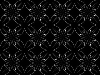 Fototapeta premium Seamless pattern design with floral background elements, beautiful ornaments, black, white, orange, pink, red, green, yellow, blue, gray, purple, brown