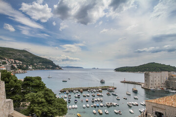 view of the old town of dubrovnik croatia