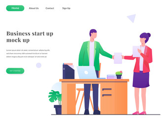 web landing page business work