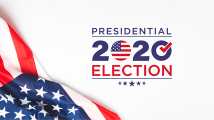 Fototapeta na wymiar 2020 United States of America Presidential Election banner.