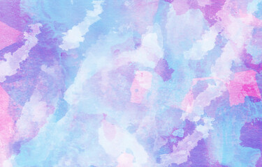 Abstract watercolor blue white and purple background