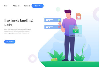 business web landing page management