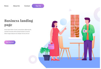 business web landing page conversation