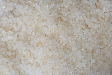 White sea salt close-up, macro	