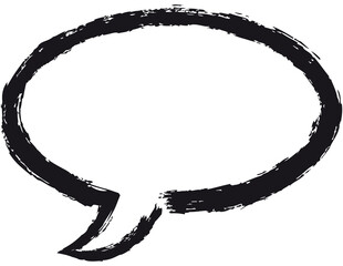 Comic speech bubble symbol. Hand-drawn icon of a comic balloon.