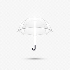 Transparent umbrella. Realistic transparent illustration. Vector icon © yabluko_draws