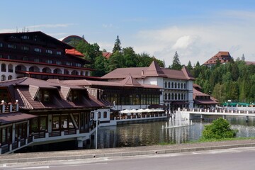 Fototapeta na wymiar View from resort Poiana Brasov, Brasov, Transylvania, Romania 