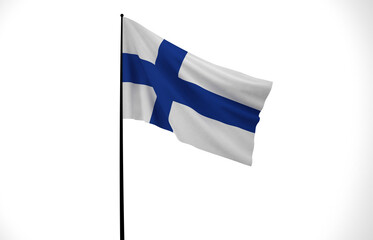 Finland, Wavy Finland Flag, Country Flag, 3D Render