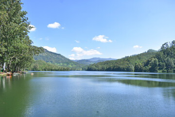 lake and mountains in Munnar Kerala, Mattupetty dam