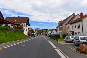 Fototapeta na wymiar B27 bei Speicherz, Gemeinde in Motten im Landkreis Bad Kissingen
