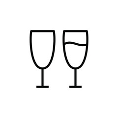 wine glass icon vector sign