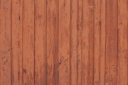Brown orange wood fence plank texture background