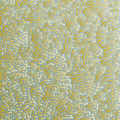 Generative algorithm psychedelic background. Reaction-diffusion or turing pattern formation.