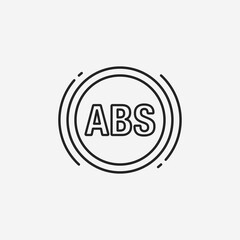 ABS Modern Simple Flat Vector Icon