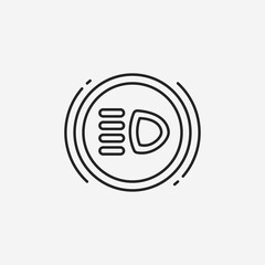 Headlight Lamp Indicator Modern Simple Flat Vector Icon